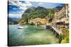 Menaggio Scenic On Lake Como-George Oze-Stretched Canvas