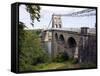 Menai Bridge, Anglesey, North Wales, Wales, United Kingdom, Europe-Raj Kamal-Framed Stretched Canvas