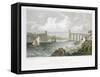 Menai Bridge (From the Anglesea Sid), 1830-Thomas Barber-Framed Stretched Canvas