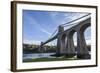 Menai Bridge Spanning the Menai Strait, Anglesey, Wales, United Kingdom, Europe-Charlie Harding-Framed Photographic Print