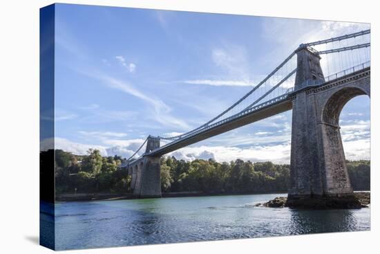 Menai Bridge Spanning the Menai Strait, Anglesey, Wales, United Kingdom, Europe-Charlie Harding-Stretched Canvas