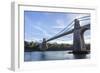 Menai Bridge Spanning the Menai Strait, Anglesey, Wales, United Kingdom, Europe-Charlie Harding-Framed Photographic Print