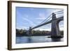 Menai Bridge Spanning the Menai Strait, Anglesey, Wales, United Kingdom, Europe-Charlie Harding-Framed Photographic Print