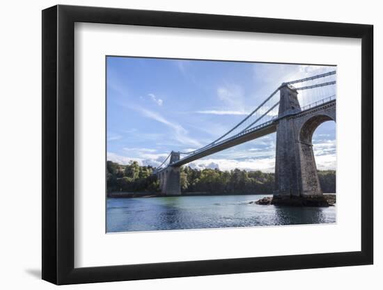 Menai Bridge Spanning the Menai Strait, Anglesey, Wales, United Kingdom, Europe-Charlie Harding-Framed Photographic Print