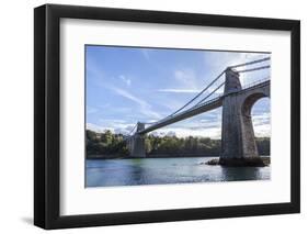 Menai Bridge Spanning the Menai Strait, Anglesey, Wales, United Kingdom, Europe-Charlie Harding-Framed Photographic Print