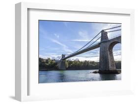 Menai Bridge Spanning the Menai Strait, Anglesey, Wales, United Kingdom, Europe-Charlie Harding-Framed Photographic Print