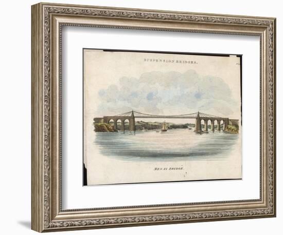 Menai Bridge - Telford-null-Framed Art Print