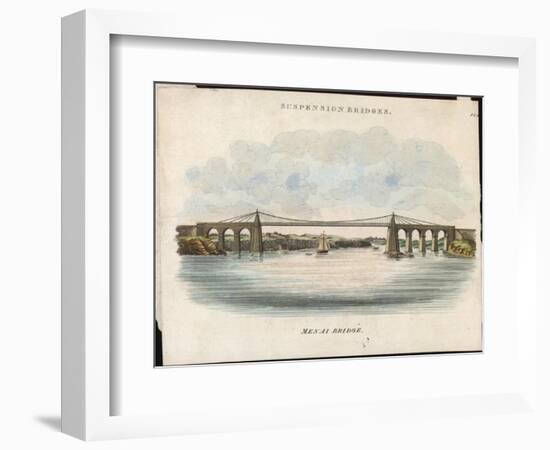 Menai Bridge - Telford-null-Framed Art Print