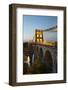 Menai Suspension Bridge at Night, Built in 1826 by Thomas Telford, Bangor, Gwynedd, Wales, UK-Stuart Black-Framed Photographic Print