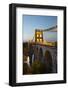 Menai Suspension Bridge at Night, Built in 1826 by Thomas Telford, Bangor, Gwynedd, Wales, UK-Stuart Black-Framed Photographic Print