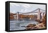 Menai Suspension Bridge, Bangor-Alfred Robert Quinton-Framed Stretched Canvas