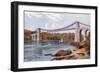 Menai Suspension Bridge, Bangor-Alfred Robert Quinton-Framed Giclee Print