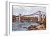 Menai Suspension Bridge, Bangor-Alfred Robert Quinton-Framed Giclee Print