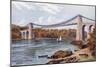 Menai Suspension Bridge, Bangor-Alfred Robert Quinton-Mounted Giclee Print