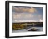 Menai Suspension Bridge Built by Thomas Telford in 1826, Anglesey, North Wales, UK-Pearl Bucknall-Framed Photographic Print