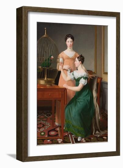 Mendel Levin Nathanson's Elder Daughters, Bella and Hanna, 1820-Christoffer-wilhelm Eckersberg-Framed Giclee Print