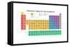 Mendeleev Periodic Table of the Elements Vector on White Background. Symbol, Atomic Number, Name An-vchal-Framed Stretched Canvas