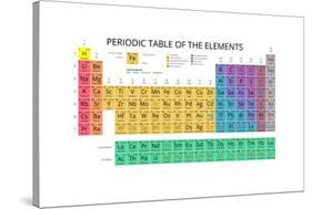 Mendeleev Periodic Table of the Elements Vector on White Background. Symbol, Atomic Number, Name An-vchal-Stretched Canvas