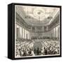 Mendelssohn Conducts His Own Music at the Leipzig Gewandhaus-null-Framed Stretched Canvas