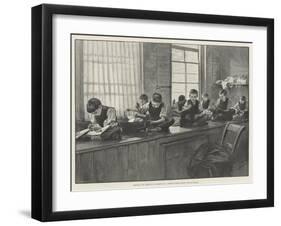 Mending and Amending, a Sketch at a London School Board Truant School-null-Framed Giclee Print