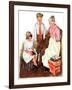 "Mending His Jacket,"October 17, 1931-Ellen Pyle-Framed Giclee Print