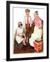 "Mending His Jacket,"October 17, 1931-Ellen Pyle-Framed Giclee Print