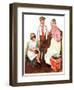 "Mending His Jacket,"October 17, 1931-Ellen Pyle-Framed Giclee Print