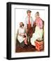 "Mending His Jacket,"October 17, 1931-Ellen Pyle-Framed Giclee Print