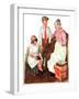 "Mending His Jacket,"October 17, 1931-Ellen Pyle-Framed Giclee Print