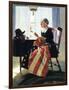 Mending the Flag-Norman Rockwell-Framed Giclee Print