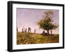 Mending the Net-Thomas Cowperthwait Eakins-Framed Giclee Print