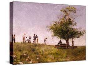 Mending the Net-Thomas Cowperthwait Eakins-Stretched Canvas
