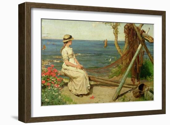 Mending the Nets, Newlyn, Cornwall, 1882-Ernest Albert Waterlow-Framed Giclee Print