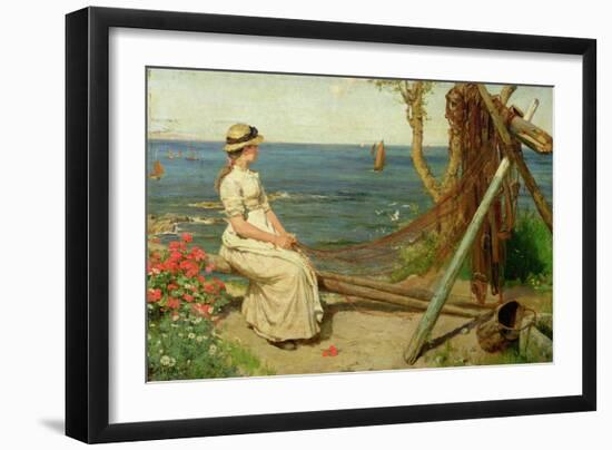 Mending the Nets, Newlyn, Cornwall, 1882-Ernest Albert Waterlow-Framed Giclee Print