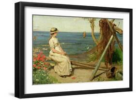 Mending the Nets, Newlyn, Cornwall, 1882-Ernest Albert Waterlow-Framed Giclee Print