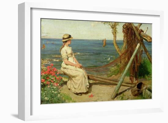 Mending the Nets, Newlyn, Cornwall, 1882-Ernest Albert Waterlow-Framed Giclee Print