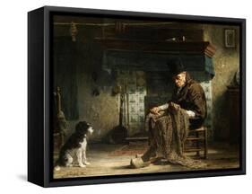 Mending the Nets-Jozef Israels-Framed Stretched Canvas