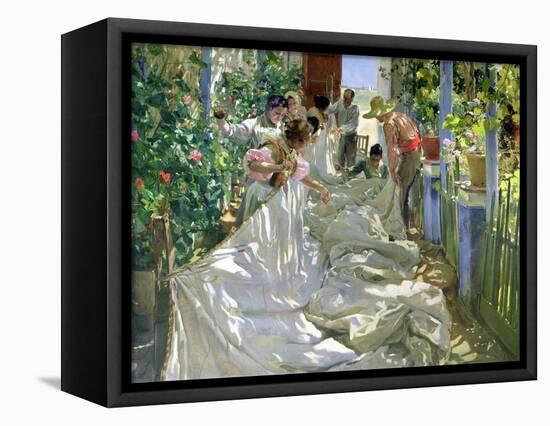 Mending the Sail-Joaqu?n Sorolla y Bastida-Framed Stretched Canvas