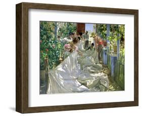 Mending the Sail-Joaqu?n Sorolla y Bastida-Framed Premium Giclee Print