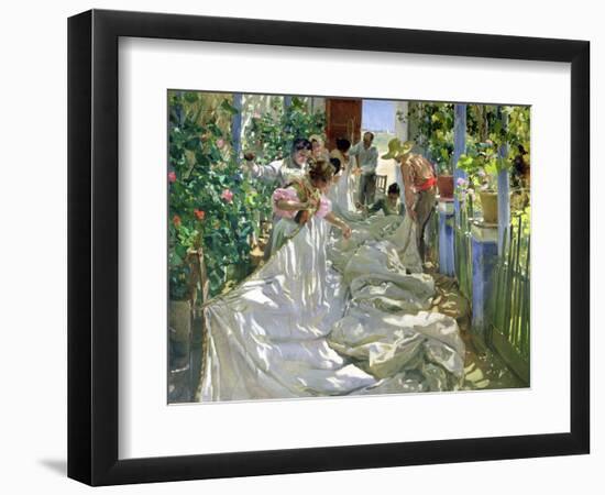 Mending the Sail-Joaqu?n Sorolla y Bastida-Framed Premium Giclee Print