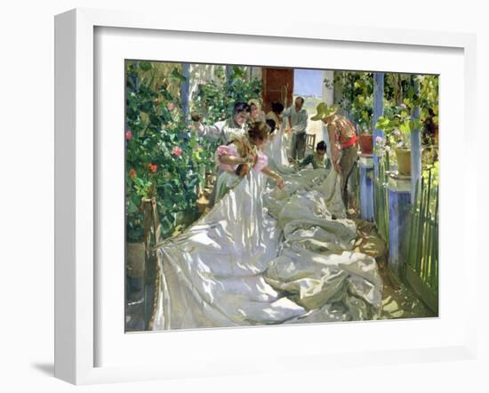 Mending the Sail-Joaqu?n Sorolla y Bastida-Framed Giclee Print