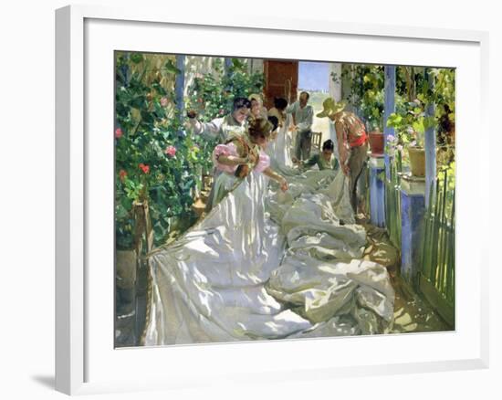 Mending the Sail-Joaqu?n Sorolla y Bastida-Framed Giclee Print