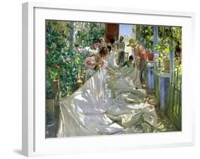 Mending the Sail-Joaqu?n Sorolla y Bastida-Framed Giclee Print