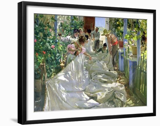 Mending the Sail-Joaqu?n Sorolla y Bastida-Framed Giclee Print