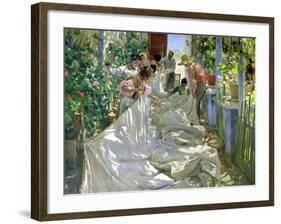 Mending the Sail-Joaqu?n Sorolla y Bastida-Framed Giclee Print