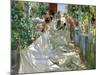 Mending the Sail-Joaqu?n Sorolla y Bastida-Mounted Giclee Print