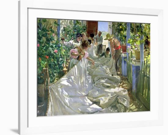 Mending the Sail-Joaqu?n Sorolla y Bastida-Framed Giclee Print