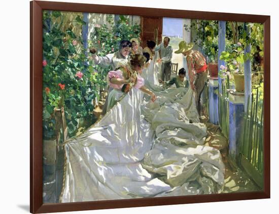 Mending the Sail-Joaqu?n Sorolla y Bastida-Framed Giclee Print