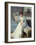 Mending-Adolphe Borie-Framed Giclee Print