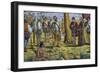 Mendoza Foundation, Polychrome Ceramic, Monument to Brotherhood Between Spain and Argentina-null-Framed Giclee Print